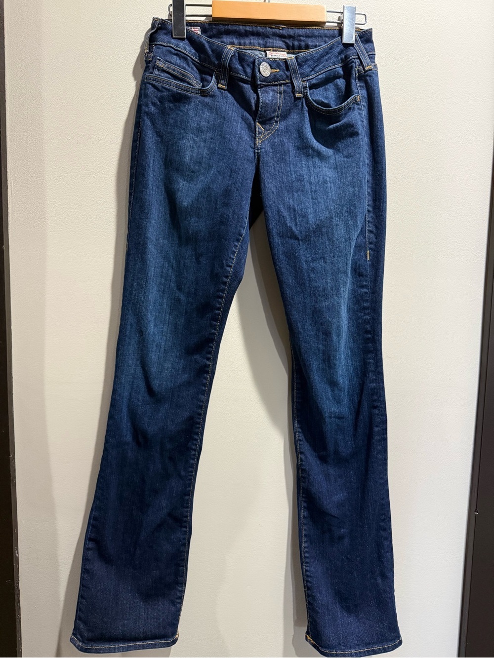 True Religion Cotton Indigo Bootcut Jeans 28